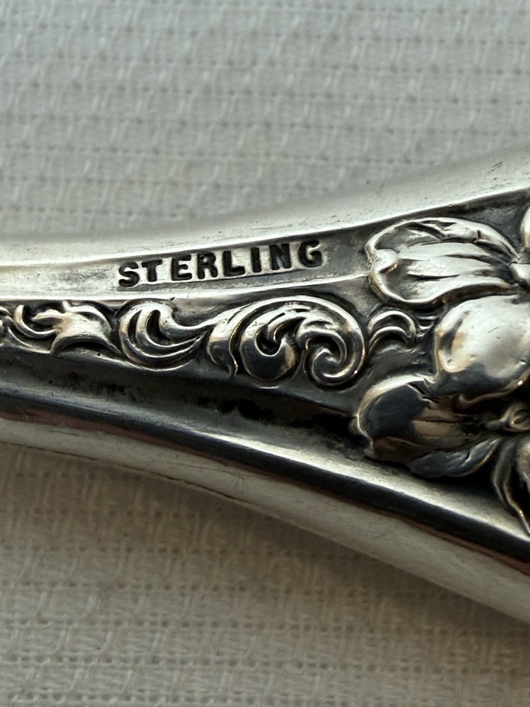 Antique Sterling Silver Handled Button Hook, Victorian