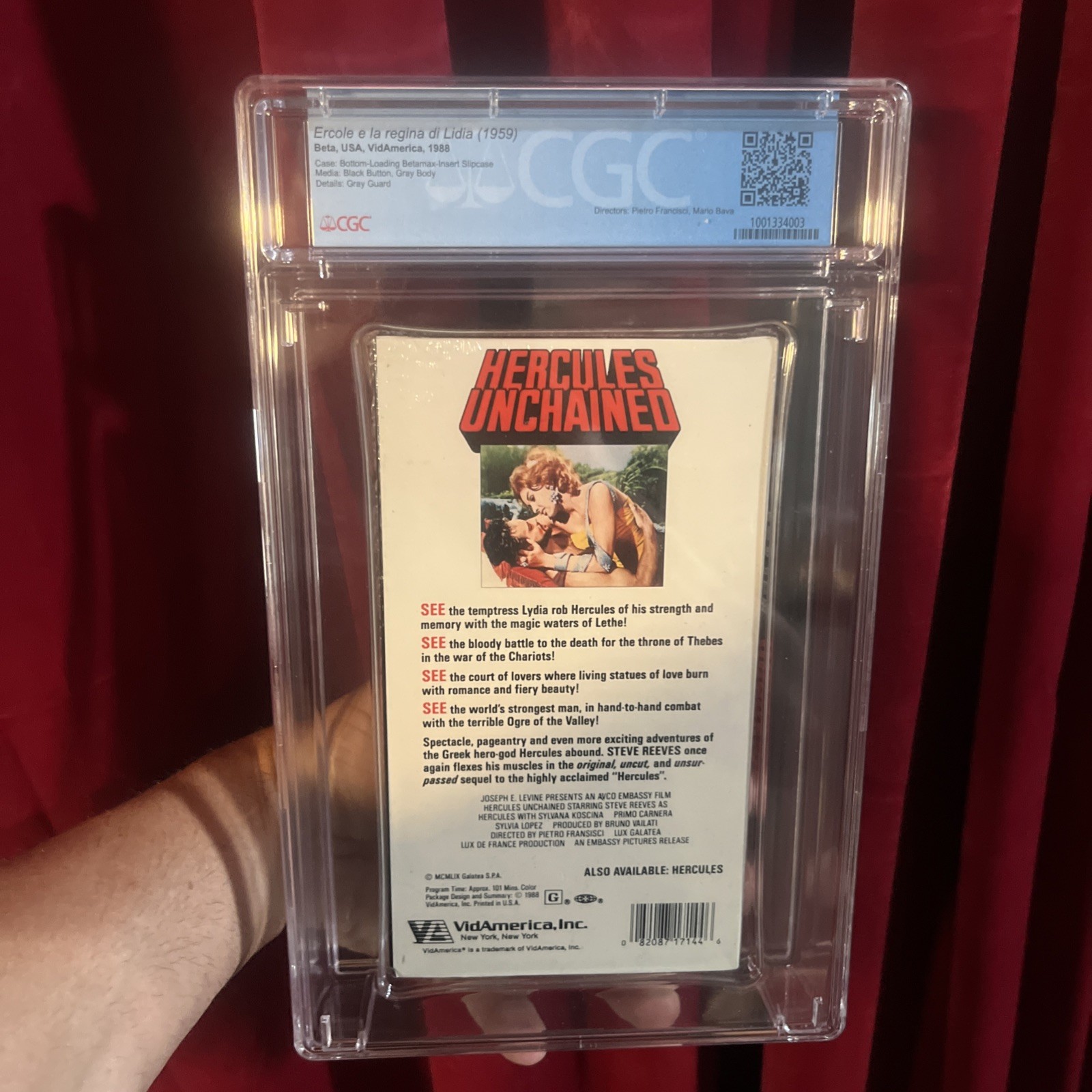 Graded Tape, Hercules, SEALED BETAMAX ! Steve Reeves!