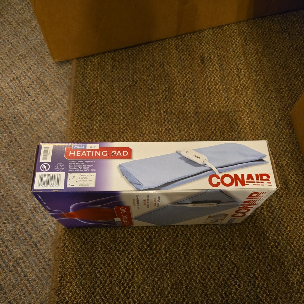 conair moist dry heating pad new