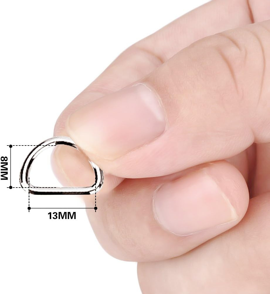 Eboot 100 Pack Metal D Ring, 1/2 Inch