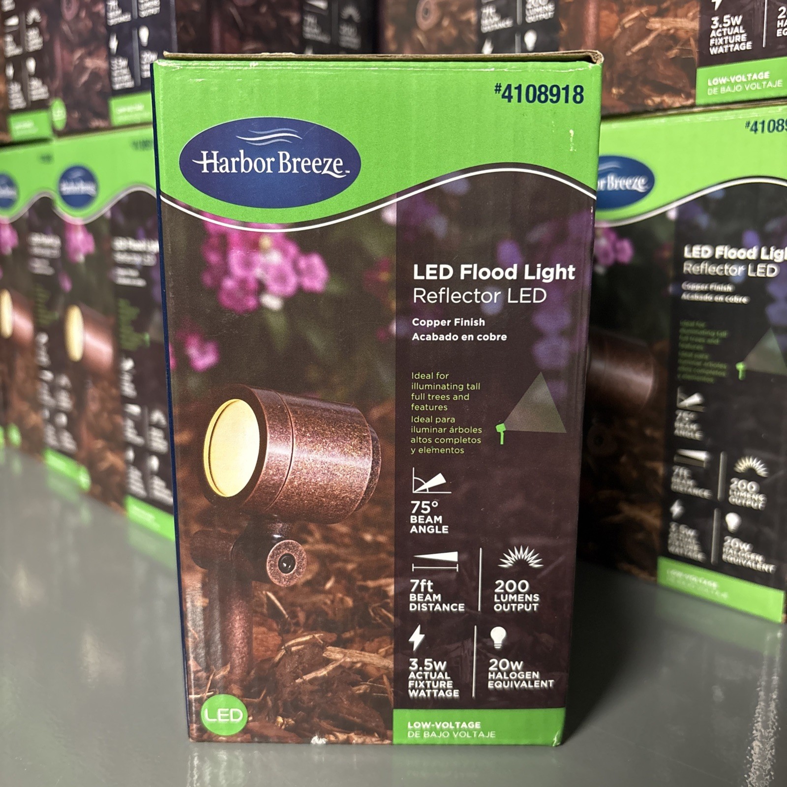 Harbor Breeze 200 Lumen 3.5 Watt Plug in LED Flood Light  Copper Finish #4108918