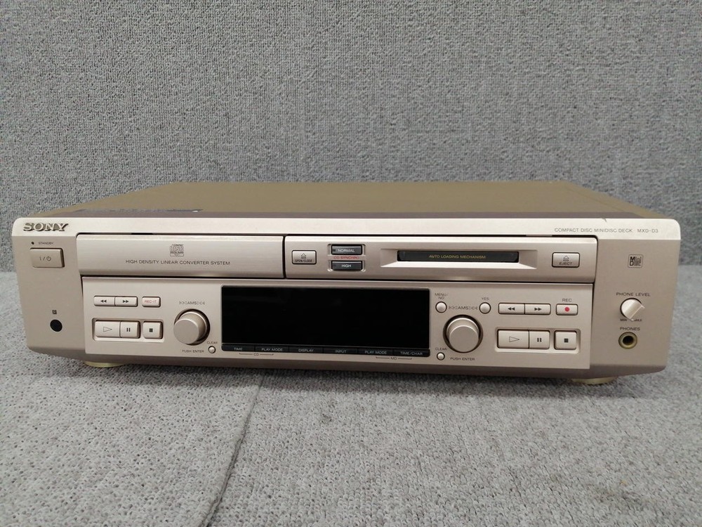 Sony Compact Disc Mini Disc Deck MXD-D3 Operation confirmed w/ Remote control
