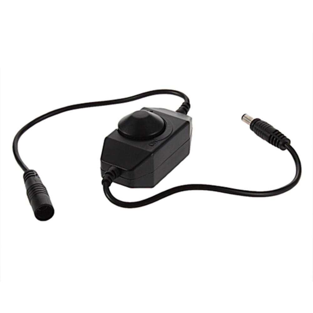 Inline Manual Dimmer Switch for LED Strip Light, Black