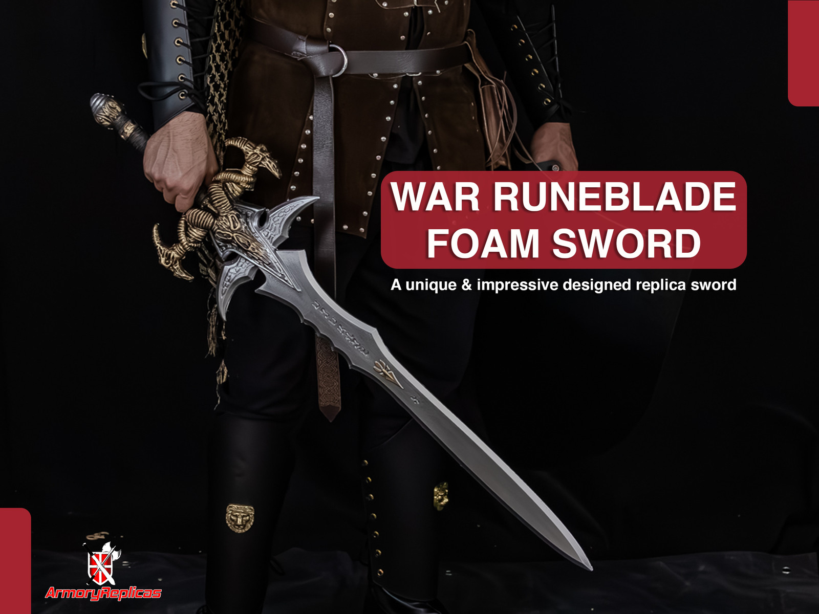 39" Frozen Throne Frost Runeblade Foam Sword: Lich King Cosplay Prop LARP Weapon