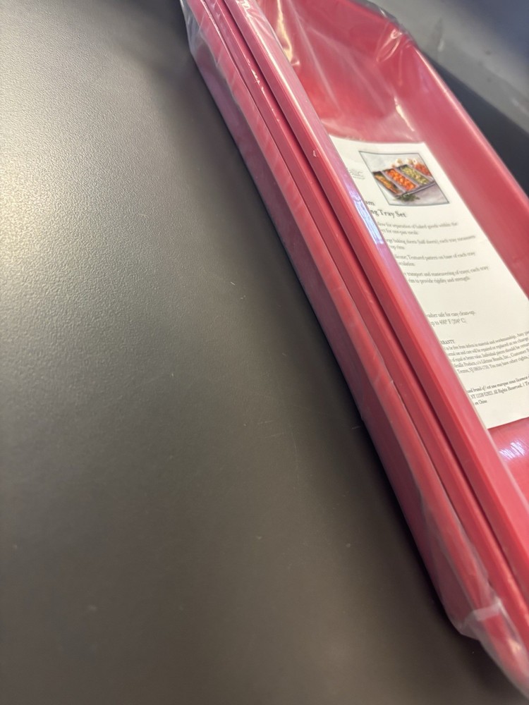 Red Silicone Baking Tray Set Chicago Metallic Three Piece Medium