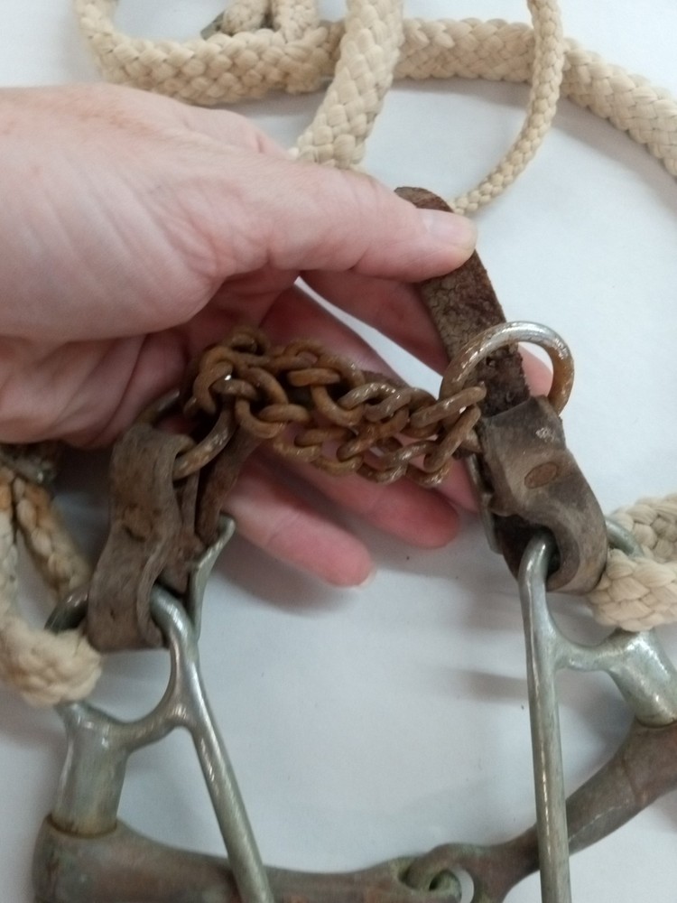 Vintage Bitless Horse Headstall Component