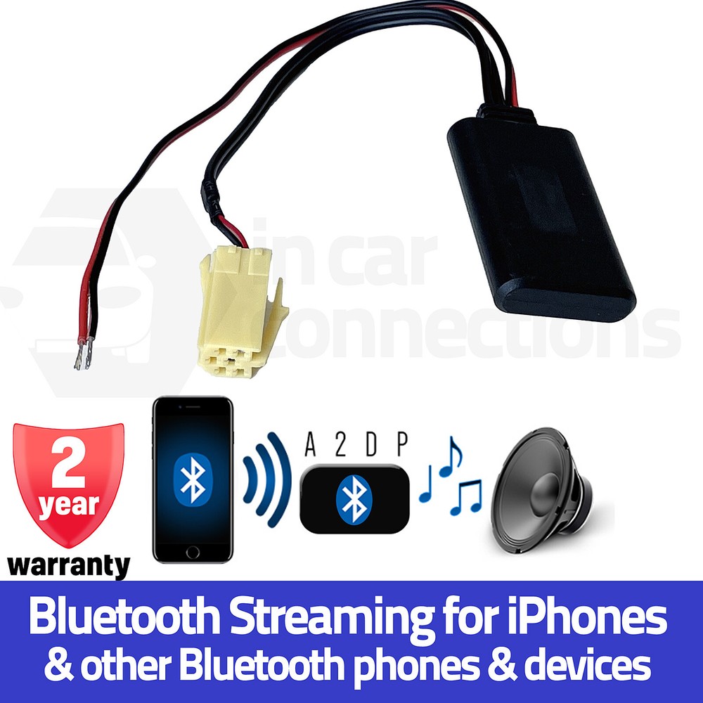Smart ForTwo Bluetooth Music Streaming Interface Adapter A2DP carradio AUX input