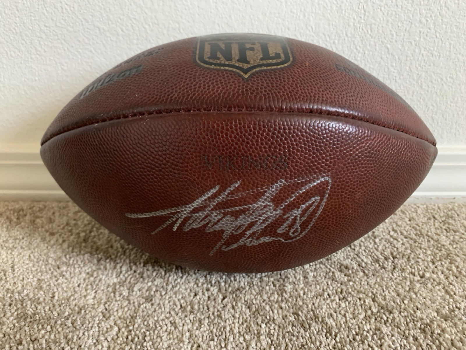 Minnesota Vikings NFL Game Ball, Auto’ed By Adrian Peterson, Jsa Coa