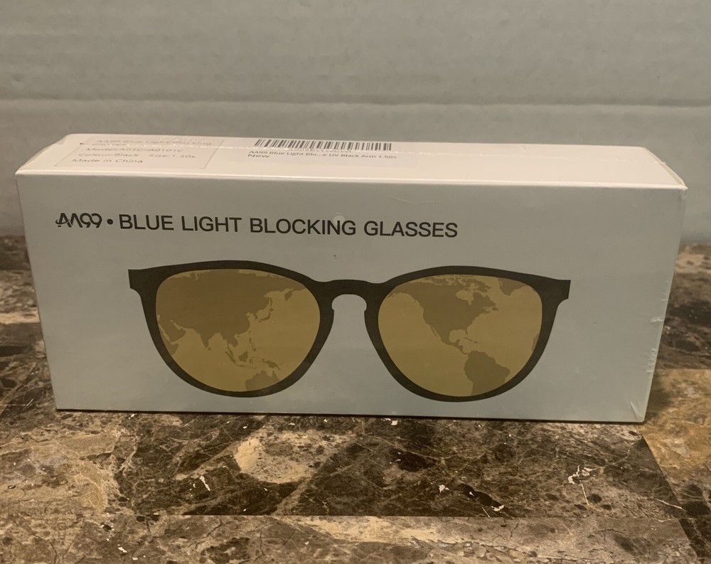 Aa99 blue light blocking glasses 1.50 color black 2 pack