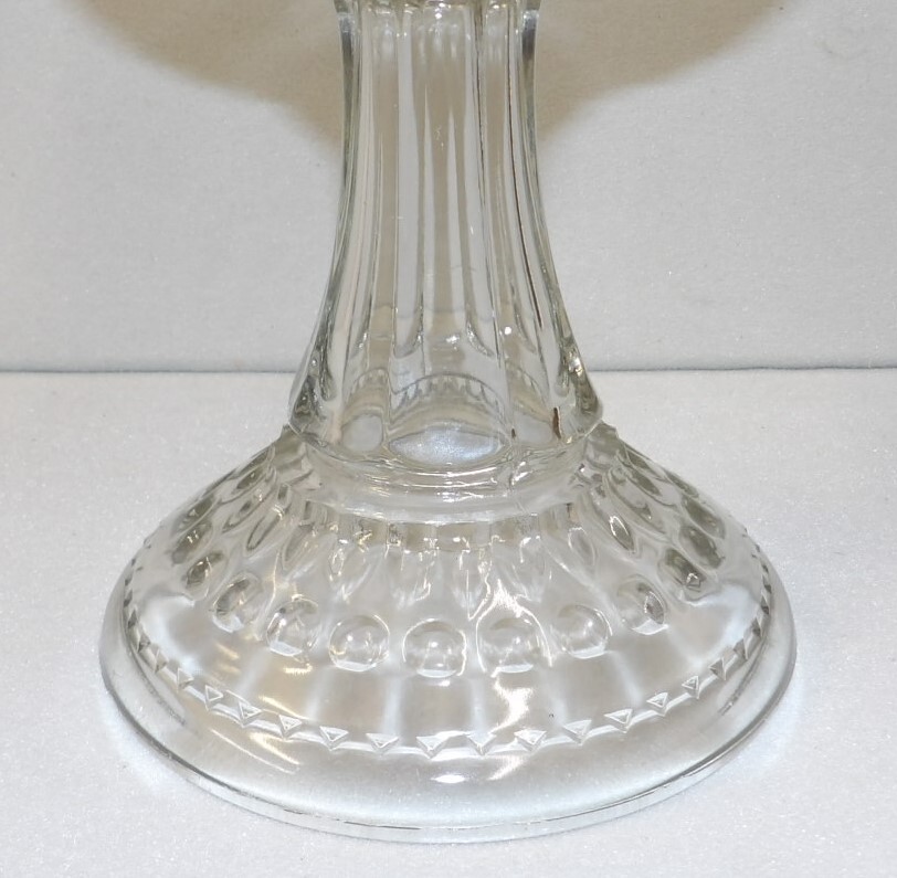 Antique EAPG Dog Tooth Pattern Oil Lamp