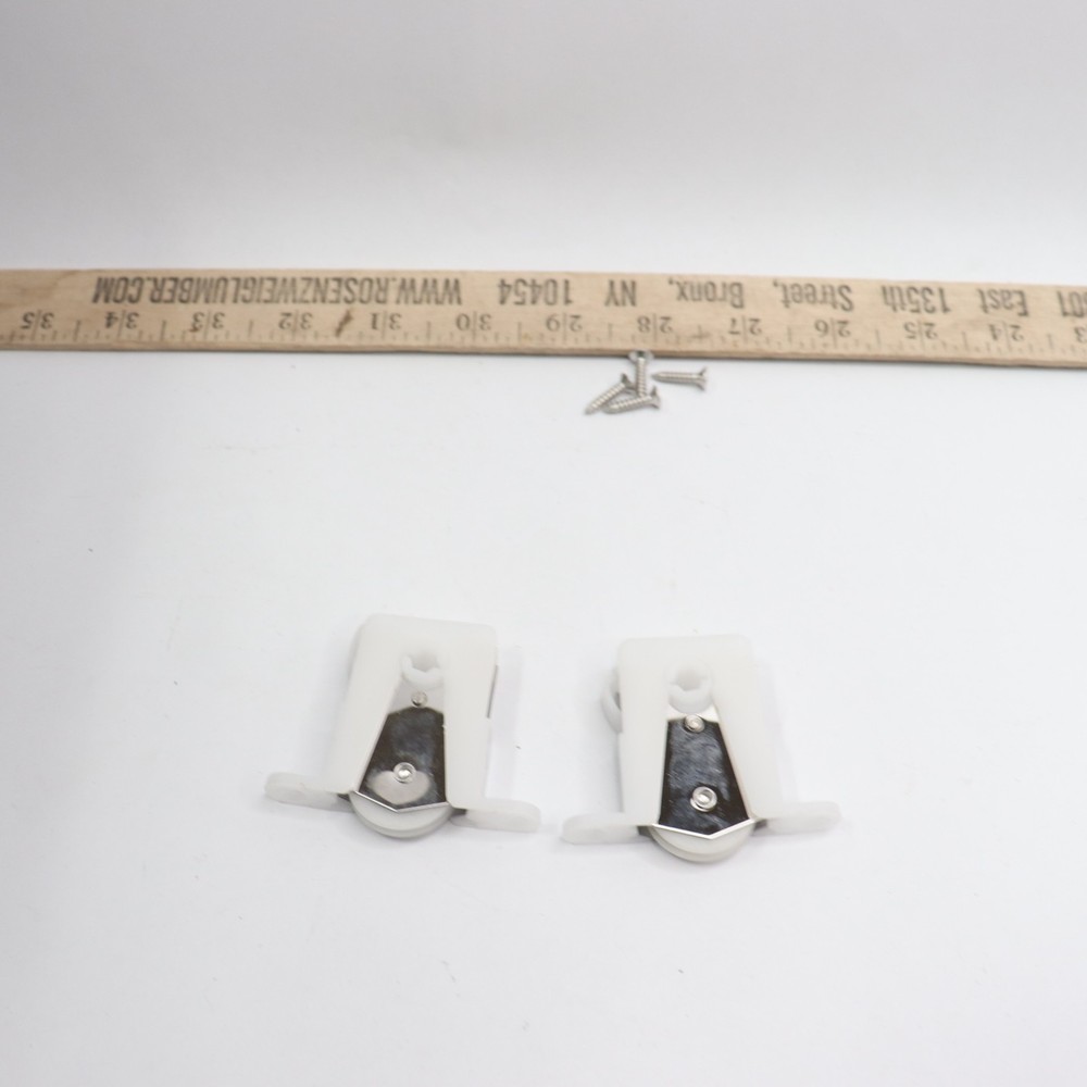 (2-Pk) Sliding Screen Door Roller Plastic White