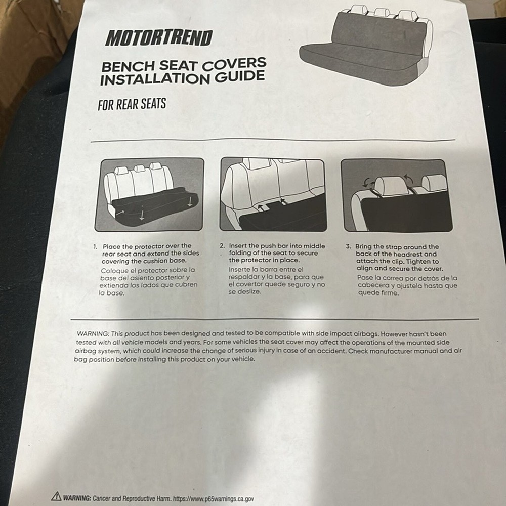 Motortrend seat cover