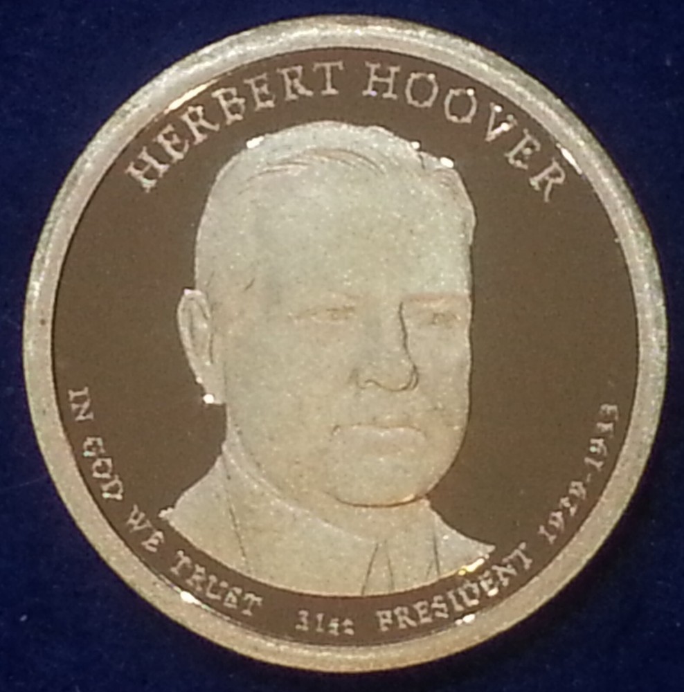 2014 S Herbert Hoover Presidential Proof Dollar