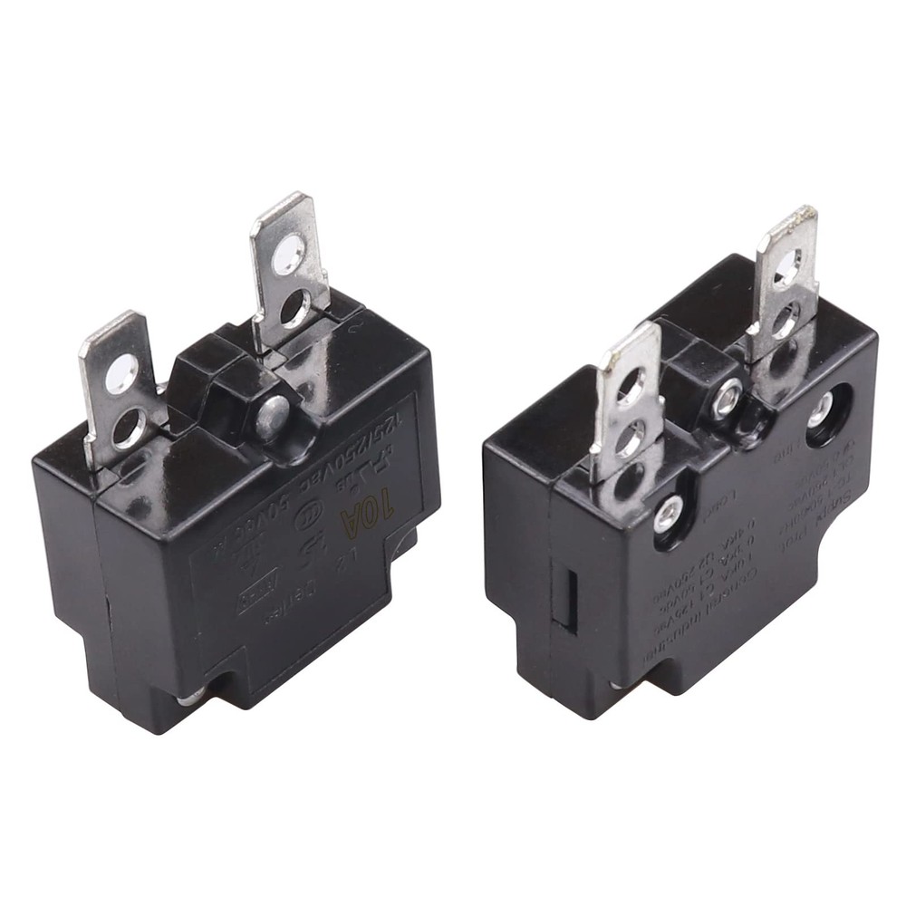2Pcs 10A Automatic Thermal Circuit Breaker Thermal Overload Protector 10Amp L...