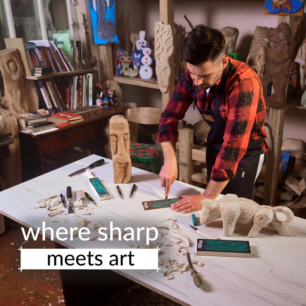 Knife Stropping Leather for Sharpening - Get Razor-Sharp Edges with Leather S...