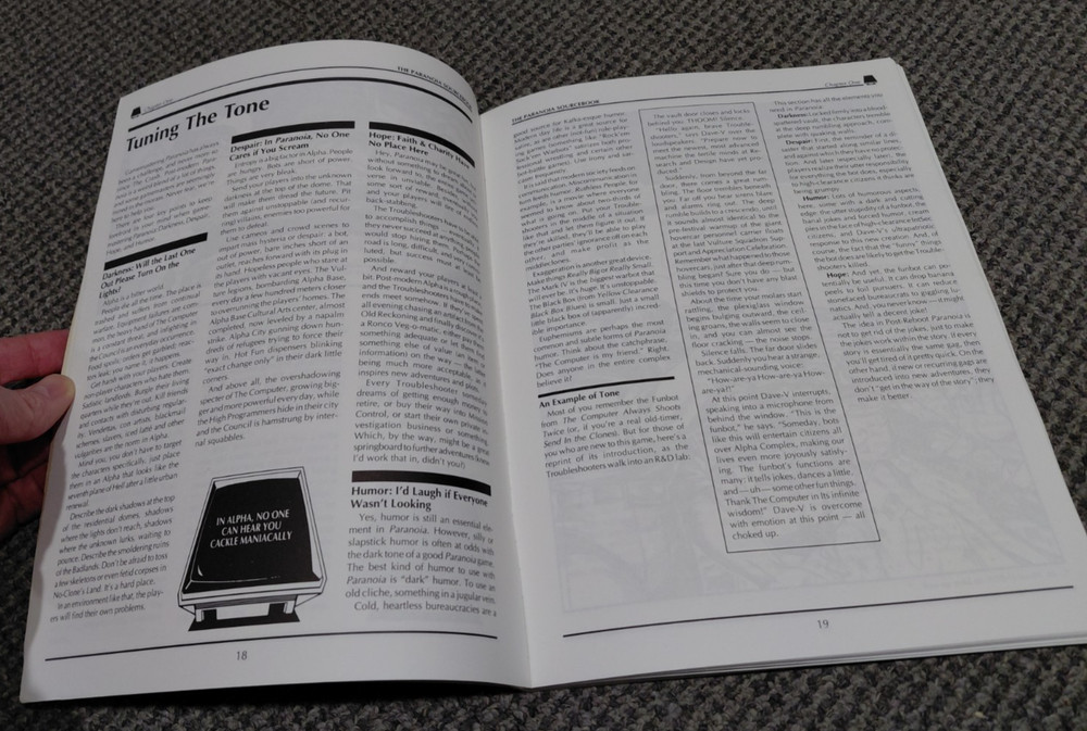 The Paranoia Sourcebook The Alpha Update - West End Games 12022 w/ Split binding