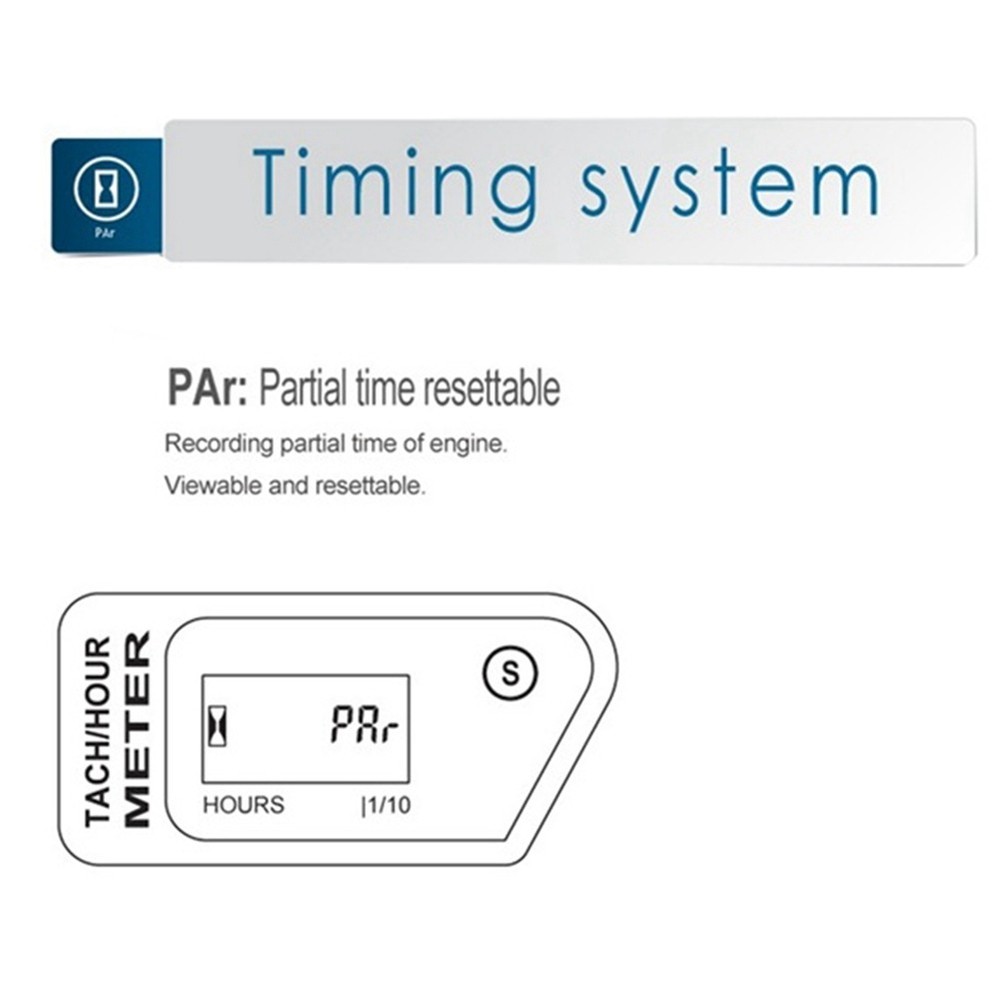 Motorcycle Speed Hour Meter Inductive LCD Digital Accumulative Hour Meter5008