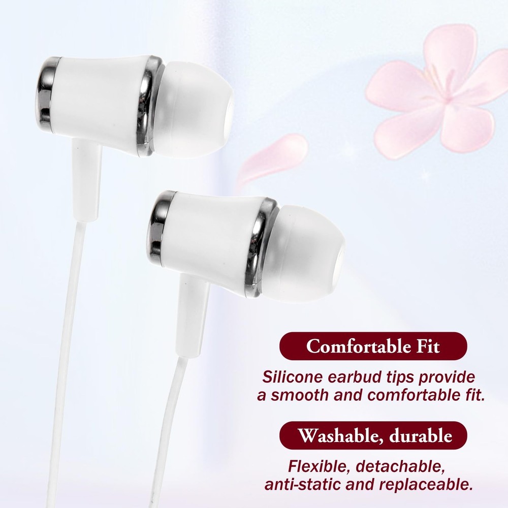 15 Pairs Silicone Ear Bud Replacement Pieces Earbuds Tips Replacement...