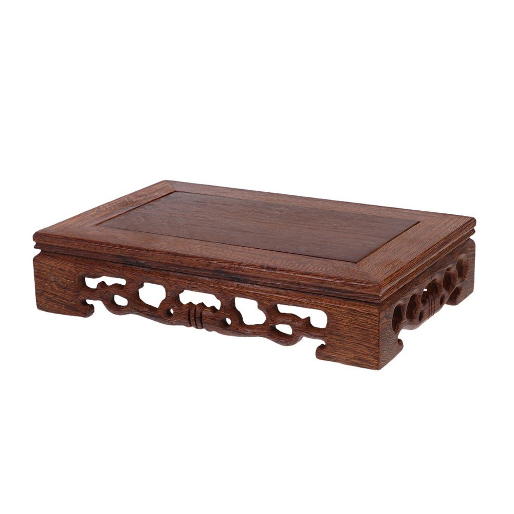 Wood Display Stand Pedestal Rectangular Base for Home Craft Decoration
