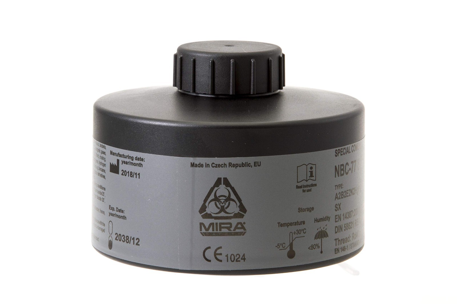 MIRA Safety - NBC-77 SOF Single 40mm Gas Mask Filter Special Combined CBRN