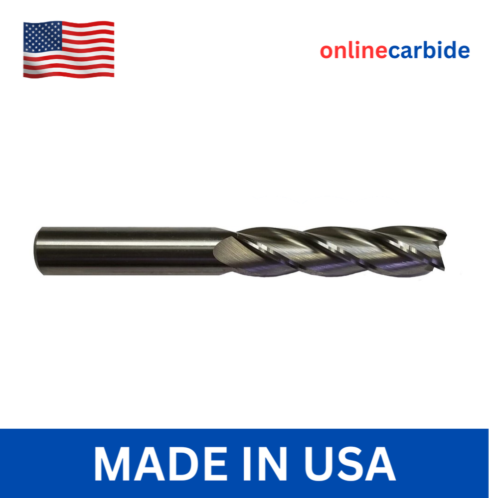 3/8" 4 FLUTE LONG CARBIDE END MILL