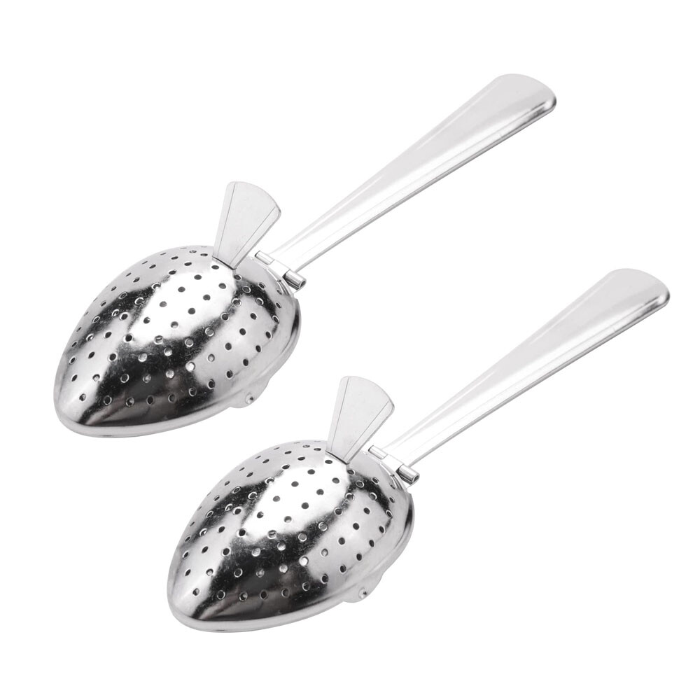 2/4PCS Stainless Silver Tea Infuser Strainer Spoon Loose Leaf Filter Herbs Spice