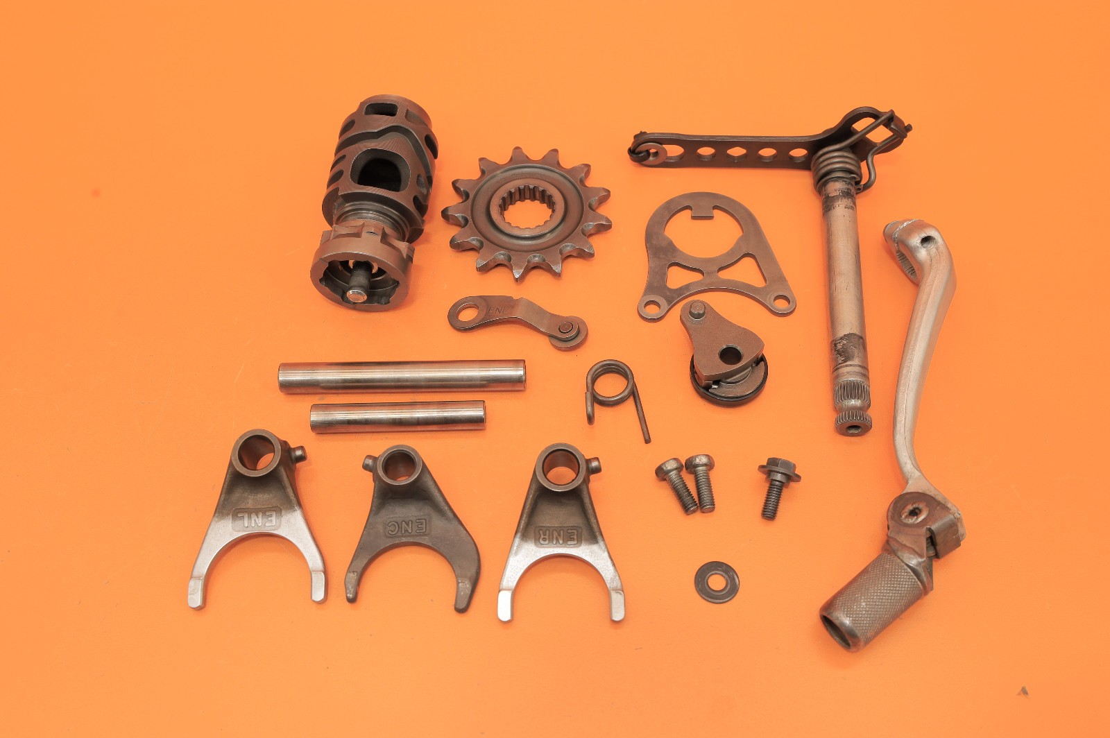 2009 09-12 CRF450R CRF450 Transmission Set Gearbox Main Counter Shaft Shift Fork