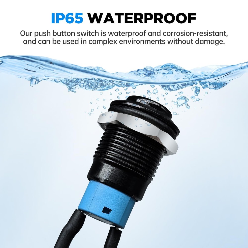 Tmyjfjingxi 4PCS 12V ON/Off Latching Push Button push button switch