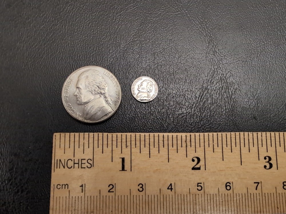 SHRINKING NICKEL Shim Shell Mini Coin Magic Trick Props