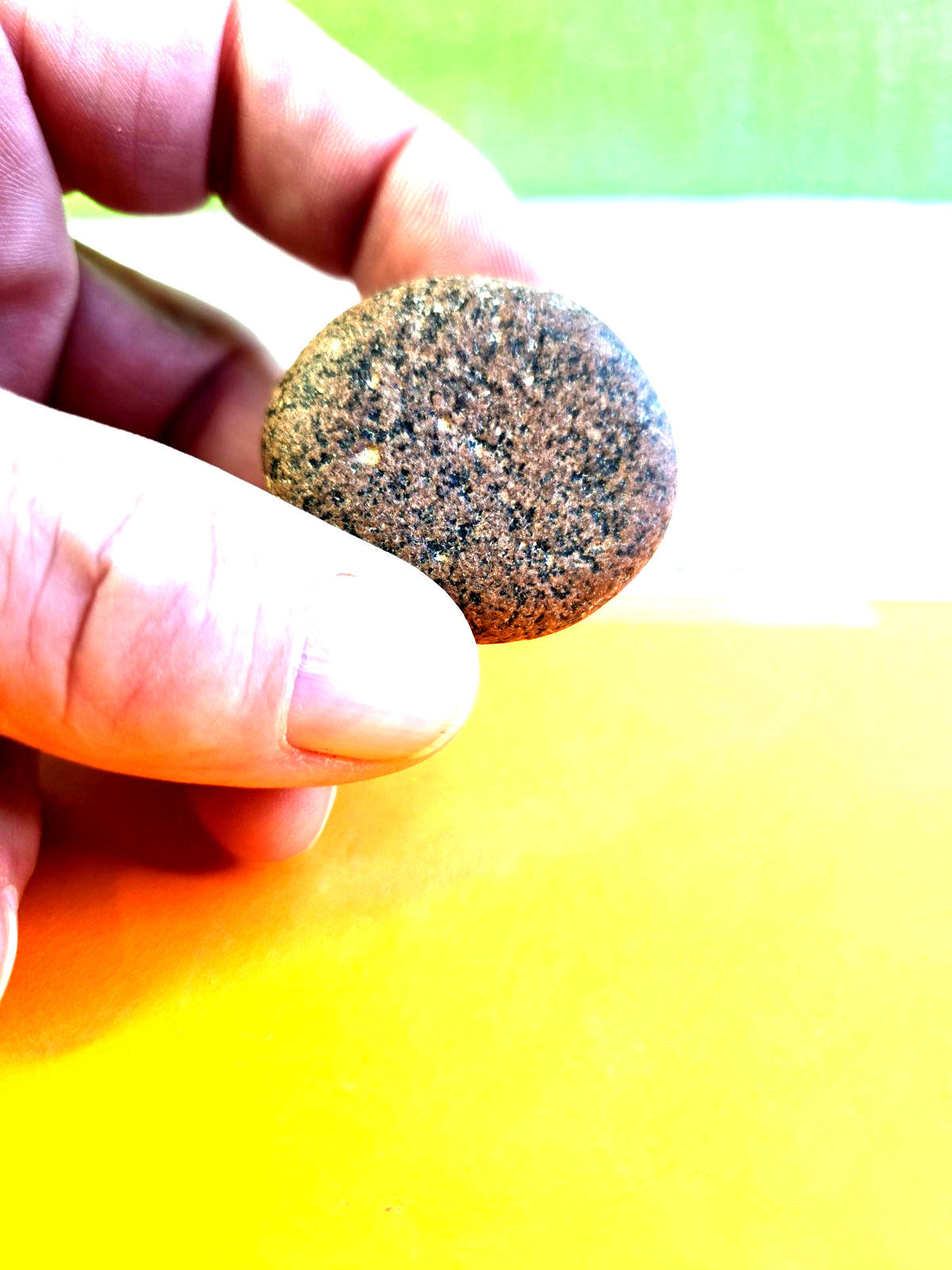 Authentic Beautiful colored well polished Granite cone personal find Mi.