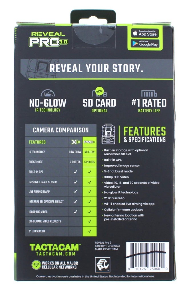 Tactacam Reveal Pro 3.0 Cellular Trail Camera