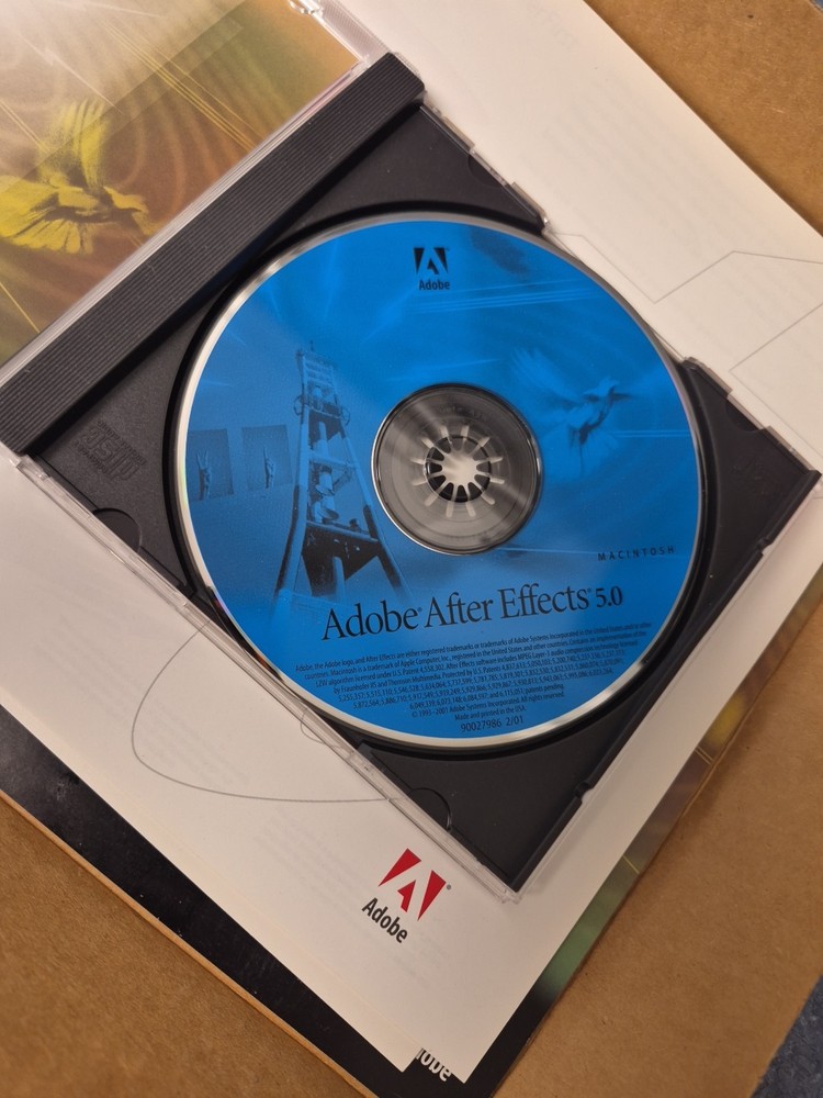 Adobe After Effects 5.0 & 5.5 Software Apple Macintosh w/ User Manuals & Plugin!