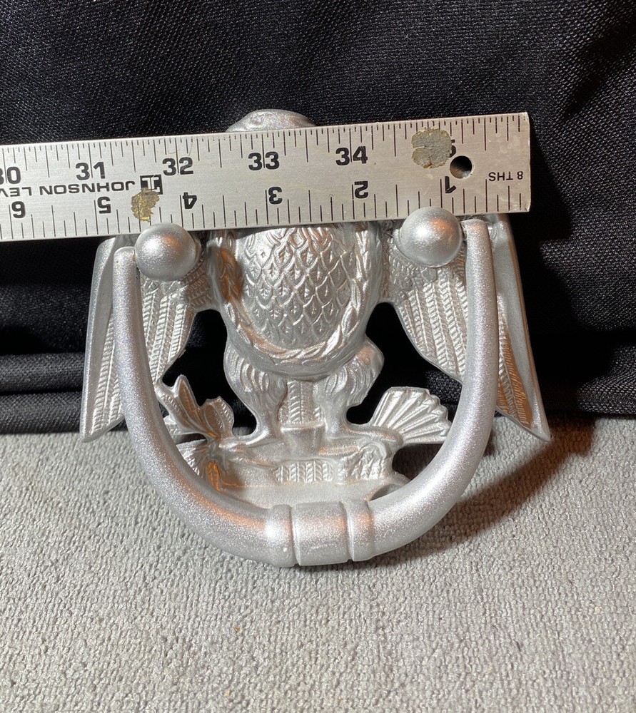 Vintage Brass Eagle Door Knocker Detailed Architectural Hardware