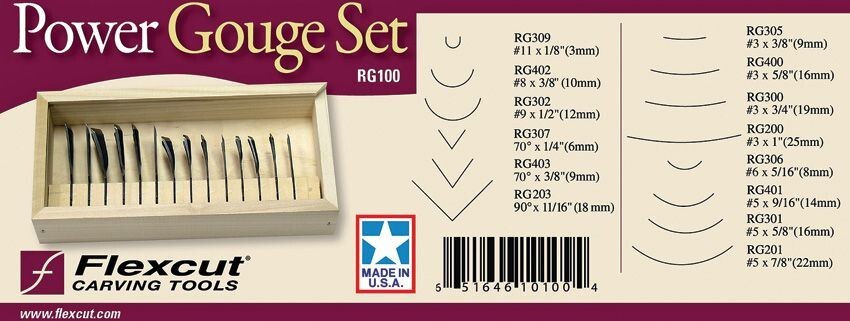 Flexcut Deluxe Power Gouge Set #FLEXRG100