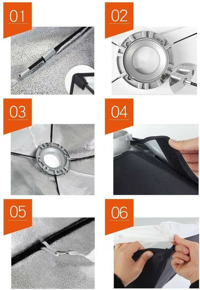 2PCS Godox 35*160cm Studio Strobe Flash Light Rectangular Softbox Grid Bowens