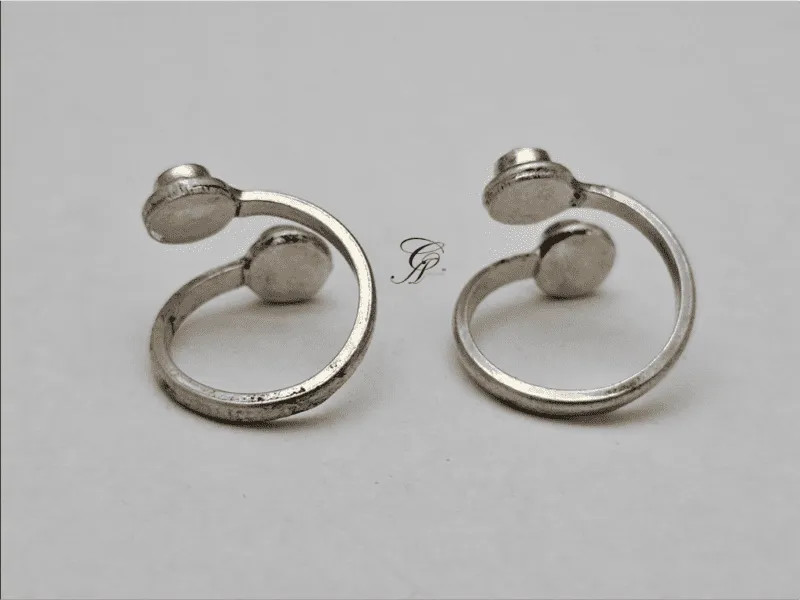 Celestial Spark Adjustable Toe Ring in 925 Silver 4-5gm (Approx)