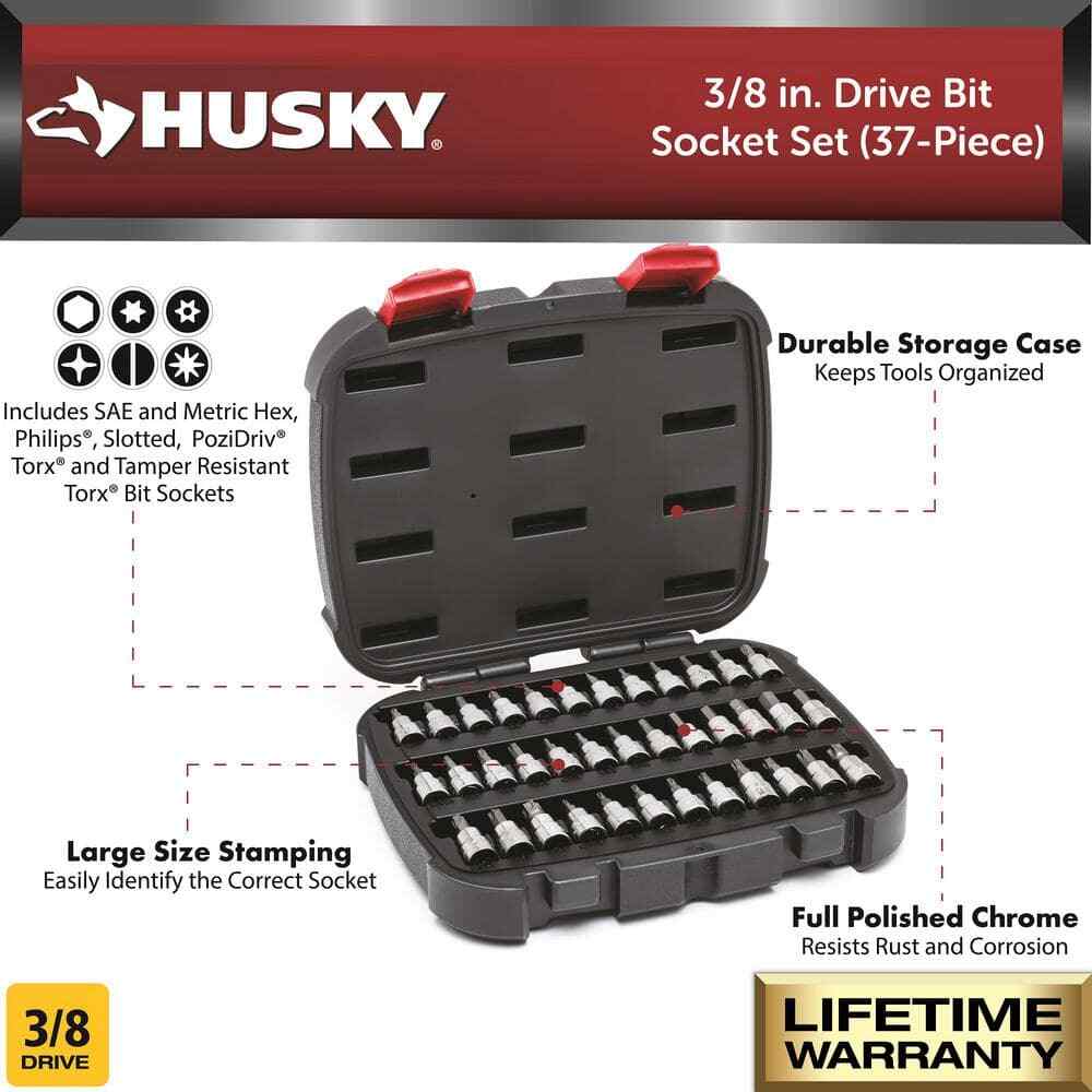 Husky 3/8 in. Drive Master Bit Socket Set (37-Piece)