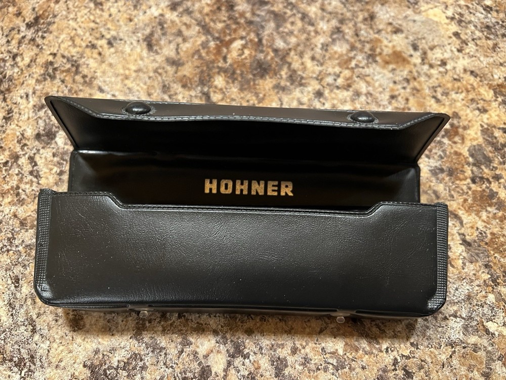HOHNER Chrometta 12 Chromatic Harmonica Key C Silver Chrome with Case & Manual
