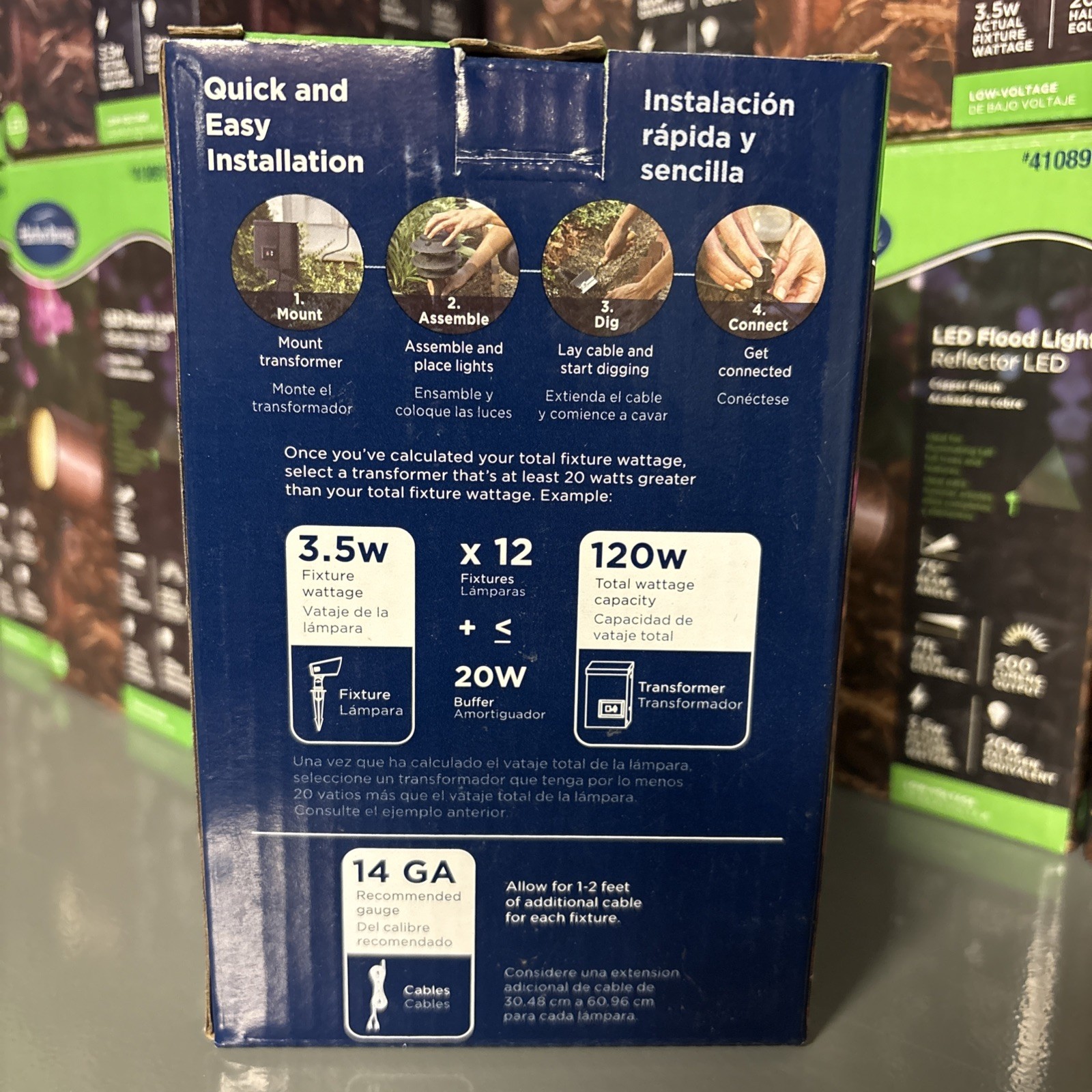 Harbor Breeze 200 Lumen 3.5 Watt Plug in LED Flood Light Copper Finish #4108918