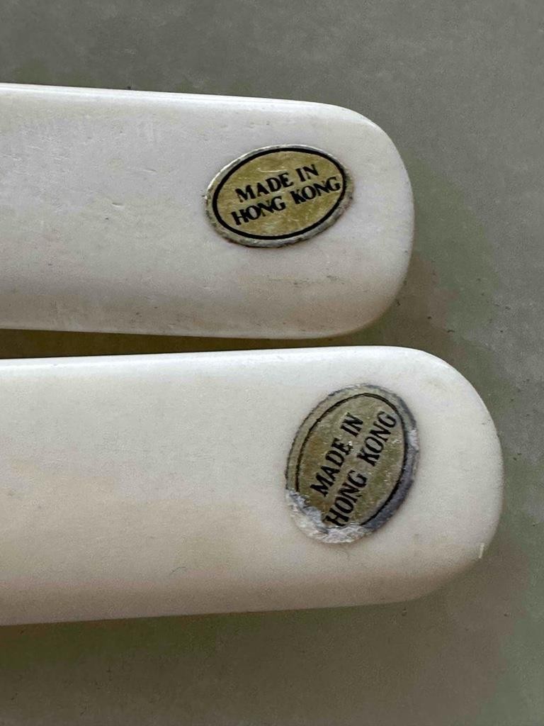 Vintage Beer Foam Scraper Appears To Maybe Be Bone/Wood ? Lot of 3