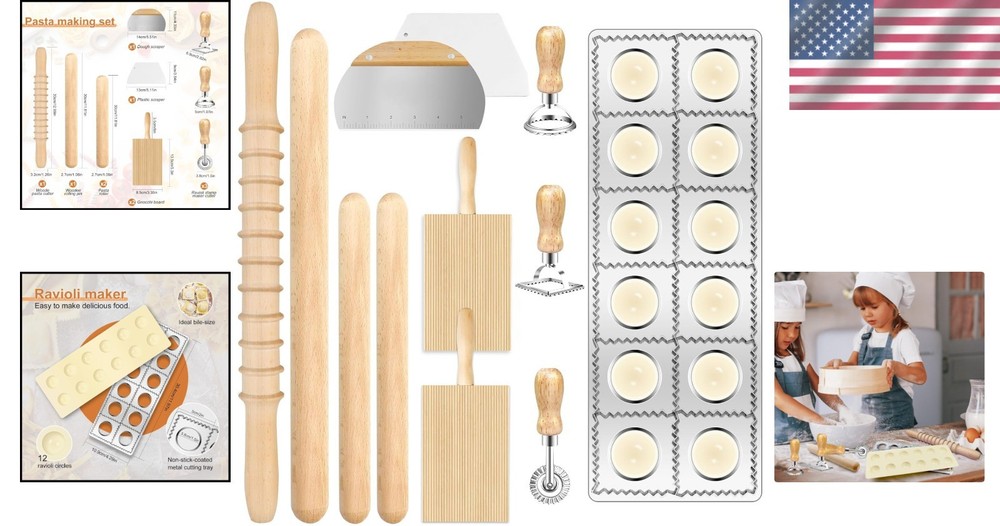 12-Piece Pasta Making Tools Set - Create Authentic Homemade Pasta Effortlessly