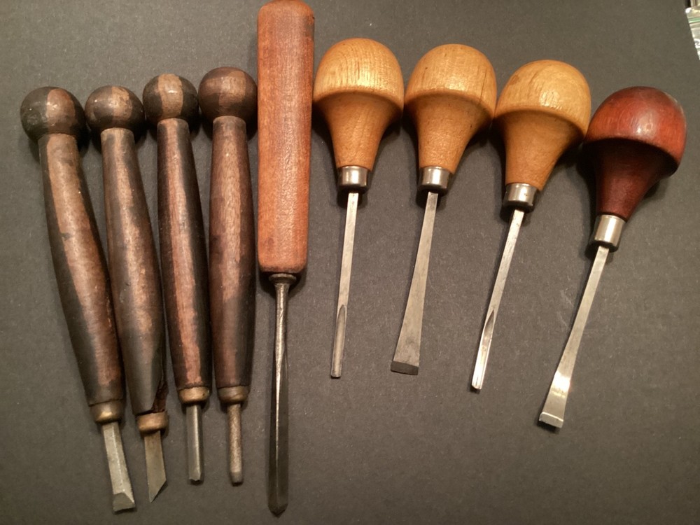 9 Assorted Wood Carving Chisels