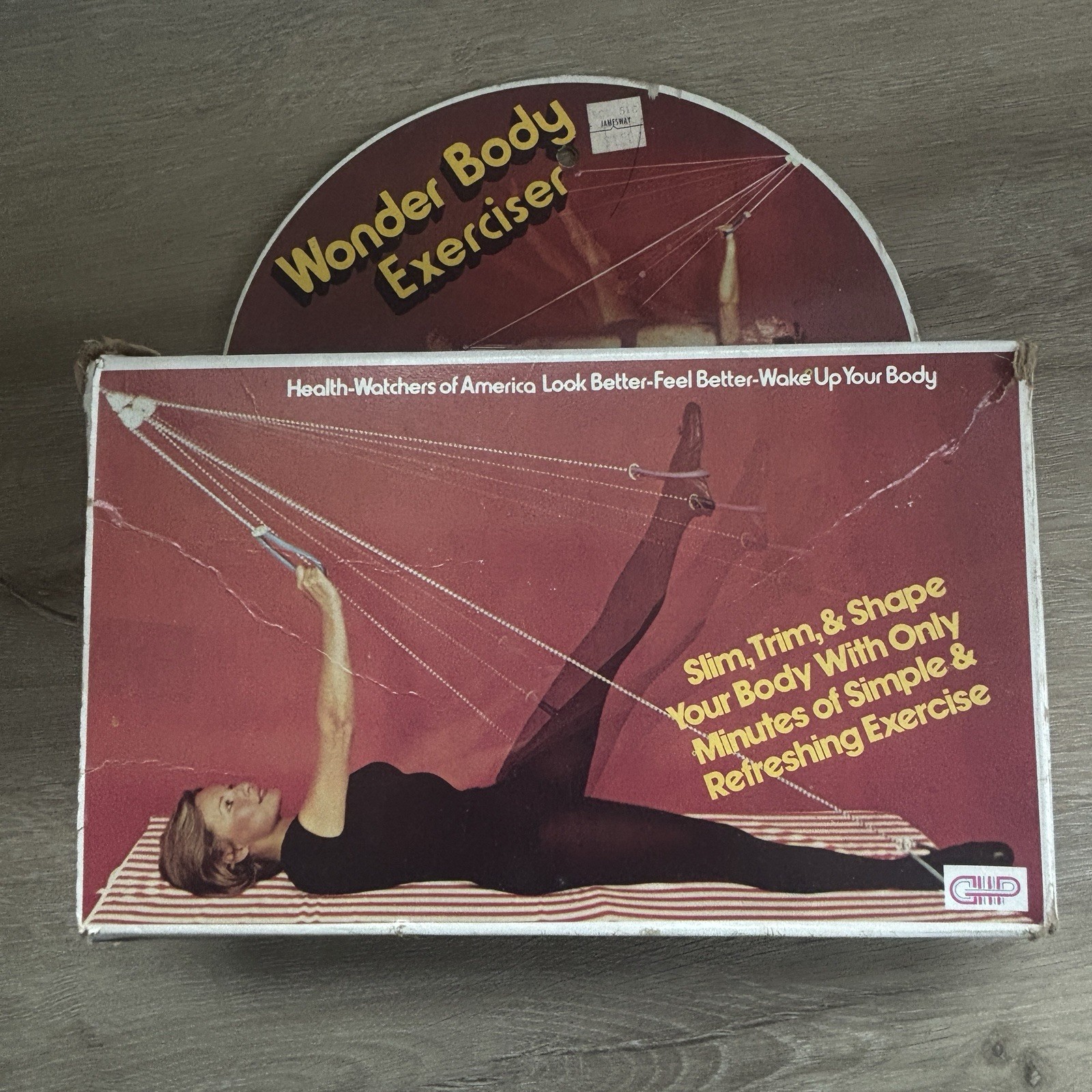 VTG Wonder Body Exerciser Retro 70s Fitness Rope Pulley Original Box Manual MCM