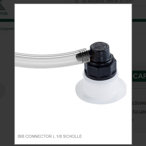 BIB CONNECTOR L 1/8 SCHOLLE, # 201183