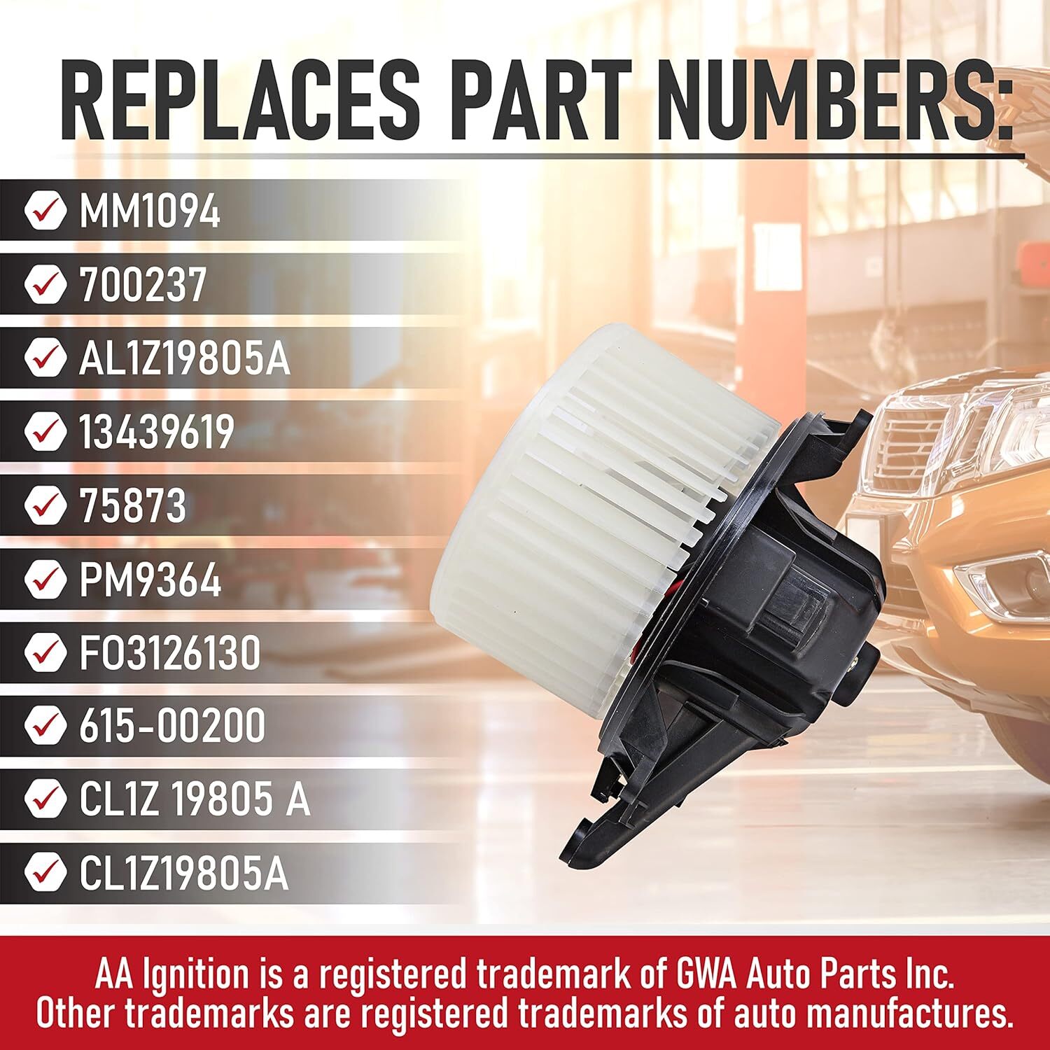 HVAC Blower Motor and Resistor Front Fit For 2009 2010 2011 2012-2014 Ford F-150