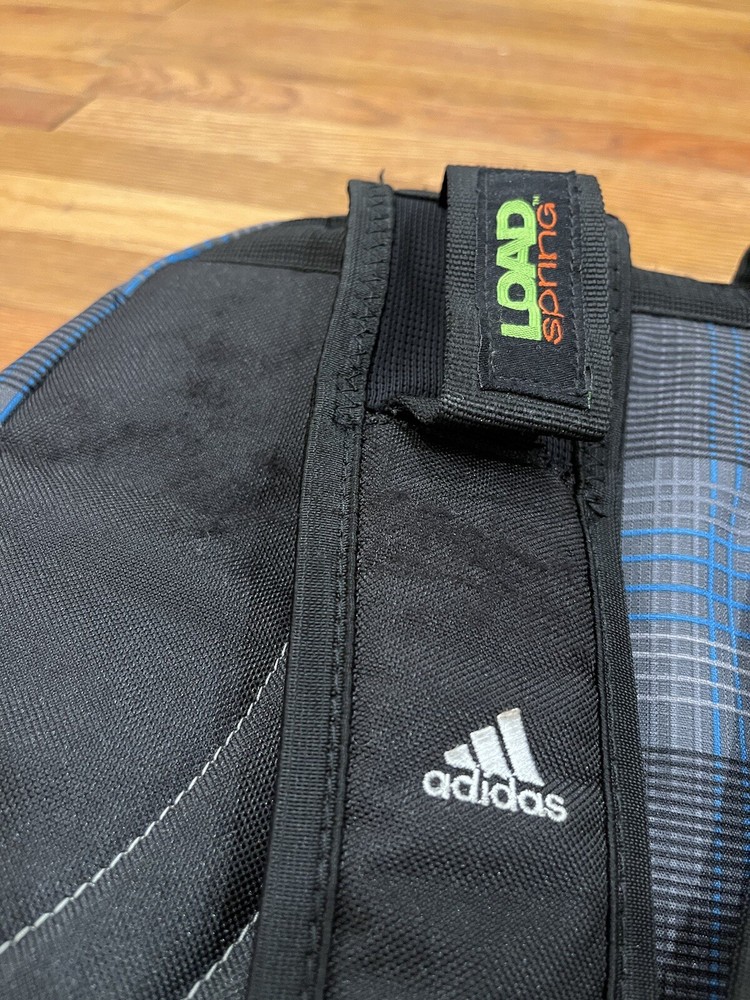 Adidas Load Spring Plaid Backpack Book Bag Laptop CPU Storage Pockets