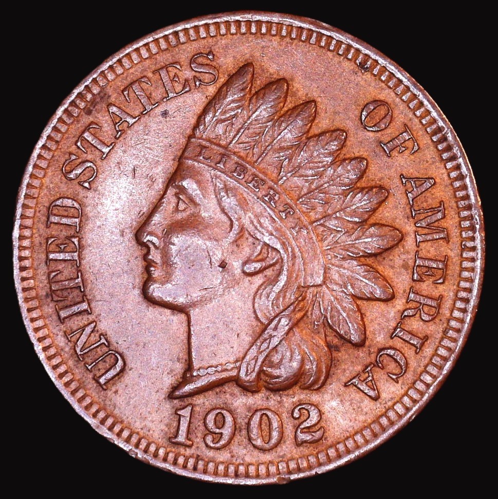 1902 Indian Head Cent - ABOUT UNCIRCULATED