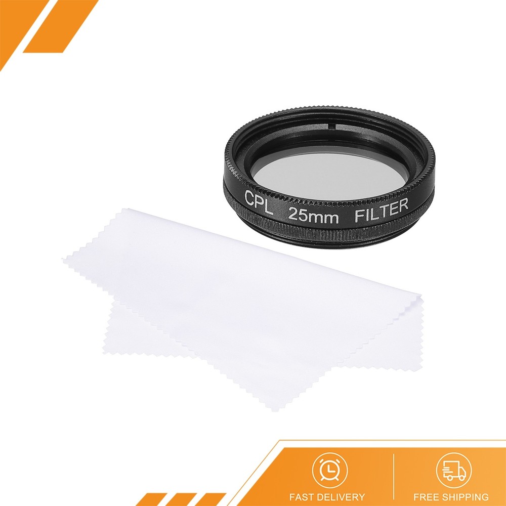 25mm Circular Polarizer Filter Polarizing Filter Cleaning Cloth