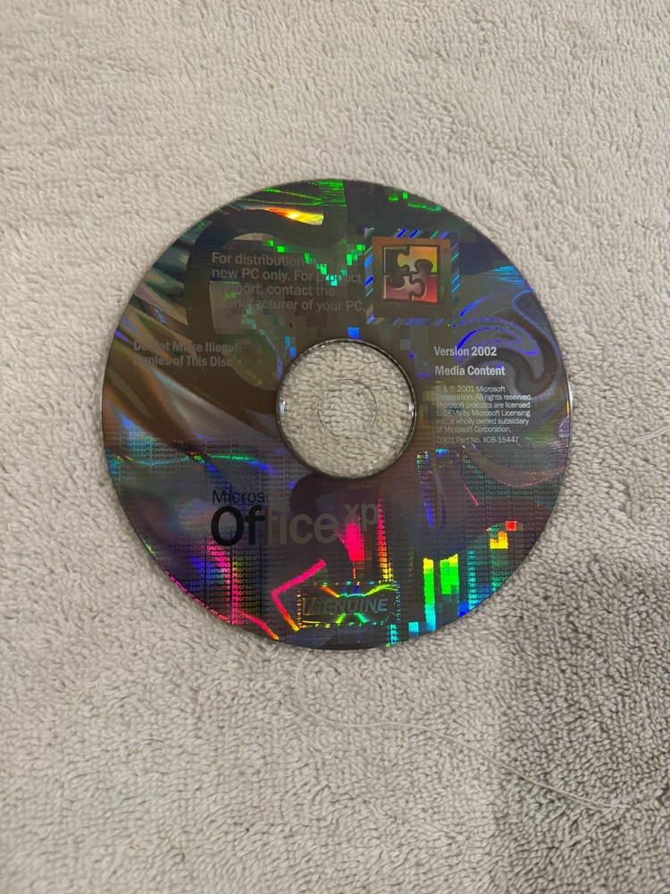 Microsoft Office XP Version 2002 Media Content - NO SERIAL #!!!