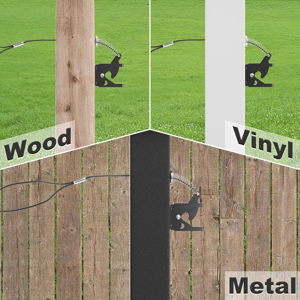 Versatile Self-Locking Fence Gate Latch - Easy Installation & Durable Design